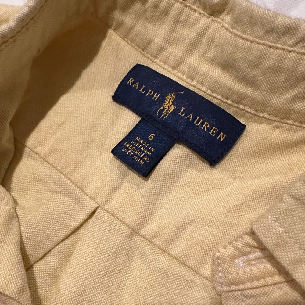 Boy yellow button down Oxford